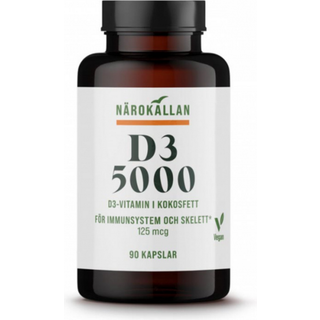 Närokällan D3 5000 Vegan, 90 kapsler