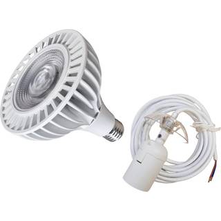 175W Vækstlys pærer m fatning og hvid ledning PAR38 (35Watt)