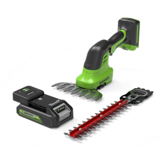 Hæk græssaks Greenworks G24SHTK2; 24 V; 1x2,0Ah batt.