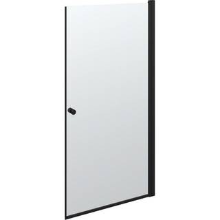 Dansani Match Brusedør, klart glas med matsort profil - 97-99 cm - A101-03