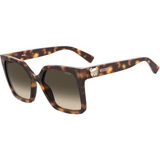 Moschino Kvinde MOS123/S 05L/9K Solbriller Acetat Havana Multifarvet Firkantet Skygge