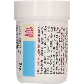 Pastafarve himmelblå 30 g - FunCakes