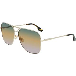 Victoria Beckham Kvinde VB217S 727 Solbriller Metal Guld Multifarvet Firkantet Normal Fotokromatisk