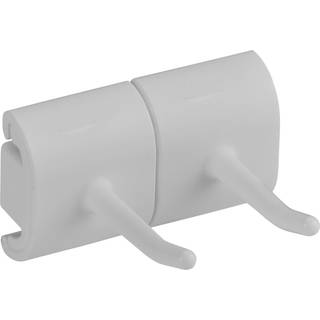 Vikan Dobbeltkrog til vægophæng Hvid 82 mm (10145)