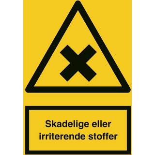 Advarselsskilt - Skadelige eller irritende stoffer - Refleks aluminium - 148 x 105 mm (A6)