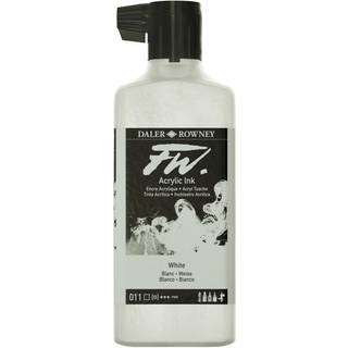 Daler-Rowney FW Kunstnerhvid Akrylblæk 180 ml - rig, lysfast, blandbart akrylblæk til kunst, kalligrafi og illustration
