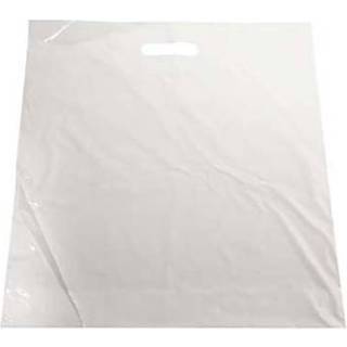 Bærepose plast 40my 45x42cm hvid 500stk