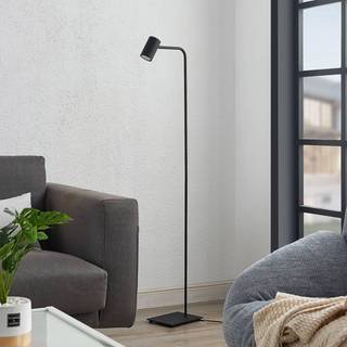 Lindby gulvlampe Sanad, højde 140 cm, sort, metal, GU10