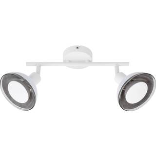 Lindby Erin loftspot, hvid, 2-lys, 31,5 cm, glas