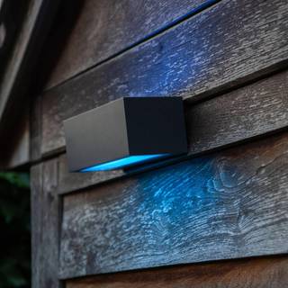 LUTEC GEMINI udendørs LED væglampe, up/down, smart home, H8,5 cm, IP54, mørk grå