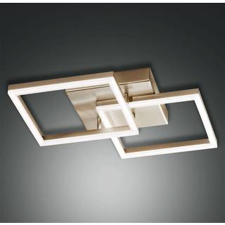 Bard LED-loftlampe, 45x45cm, mat guldfinish