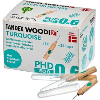 25 stk. Tandex Woodi Mellemrumsbørster ISO 0 TURQUOISE
