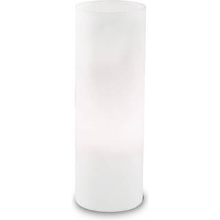 Edo bordlampe i hvid glas, højde 35 cm