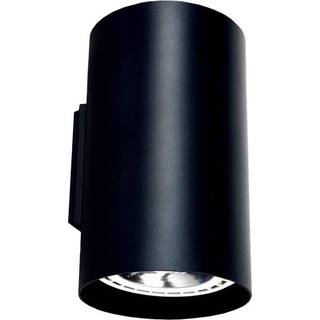 Væglampe Tube i aluminium op og ned sort