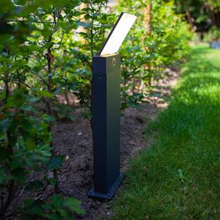 LUTEC PANO udendørs LED bedlampe, 1 lyskilde, H63,5 cm, IP54, mørk grå