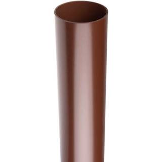 Plastmo nedløbsrør, PVC, Ø90 mm, brun - 6 meter