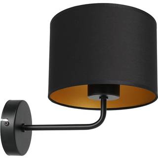 Væglampe Soho cylindrisk sort/guld