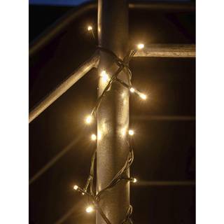 Dga lyskæde 300led varm hvid sort 2392cmi inkl. timer