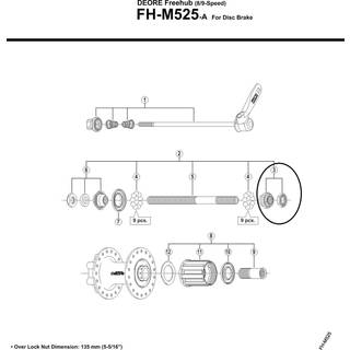 Shimano Konus højre m525-a
