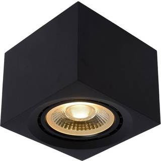 LED-loftspot Fedler kantet sort