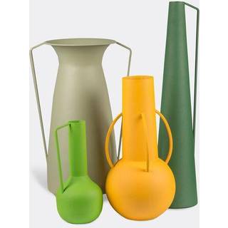 POLSPOTTEN Vases - 'Roman' vase, set of four, green in multicolor Metal