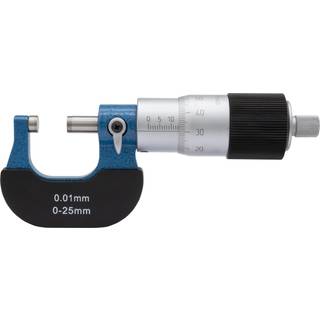 Mikrometerskrue DIN863 0-25×0,01mm m/stor tromle