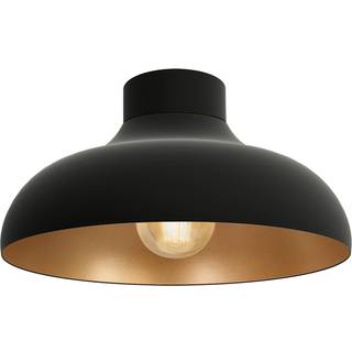 Loftlampe Basca, udvendig sort, indvendig guld