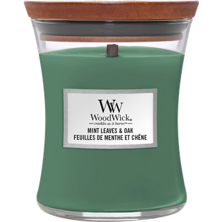 Woodwick Mint Leaves & Oak duftlys Trævæge 275 g - 275 g