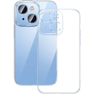 Baseus - Krystal Gennemsigtigt Etui og Hærdet Glas Sæt til iPhone 14 Plus