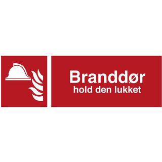 Brandskilt - Branddør Hold den lukket - Plast - 105 x 297 mm