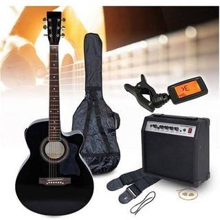 Western Guitar, halvakustisk "Komplet Guitarpakke" 40W guitar-forstærker, taske