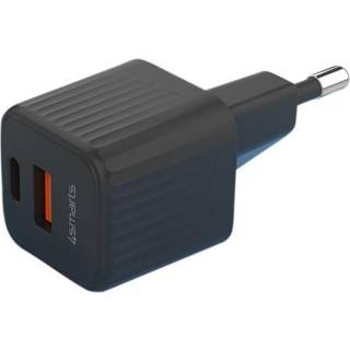 VoltPlug Duos USB A + C oplader (20W PD/QC 3.0) | Sort | PRIS-MATCH
