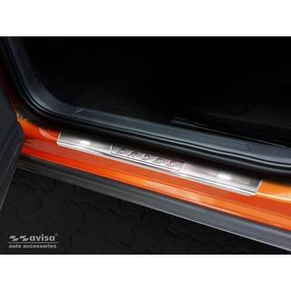 Indstigningslister - Volkswagen T-Cross 2018-> - 4 stk Rustfrit Stål - Børstet Stål m. &#39;Cross&#39; design - Hurtig levering