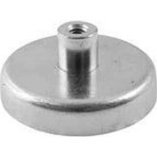 Ferrit pottemagnet Ø80 mm med M10 gevindbøsning (570N)