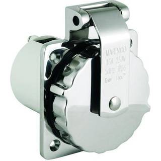 Landstrømsindtag Marinco, 230 V, 16 A, Marinco, med Easy Lock System, rustfrit stål