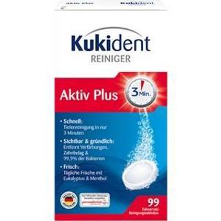 99 stk. Steradent Kukident Aktiv Plus Rense-tabletter til protese