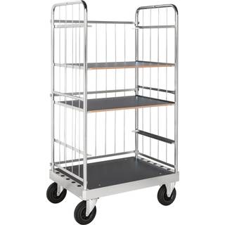 Kongamek 108,5 x 80 Elektrogalvaniseret/MDF, sort Pladevogn