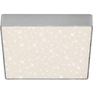 LED-loftslampe Flame Star, 21,2 x 21,2 cm sølv