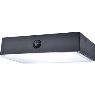 LUTEC FADI udendørs LED væglampe med solceller, H4,3 cm, IP54, sort