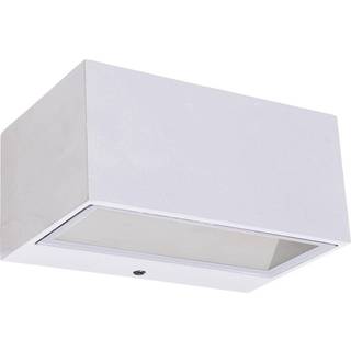 LUTEC GEMINI udendørs LED væglampe, up/down, H6,5 cm, IP54, 4000K, hvid