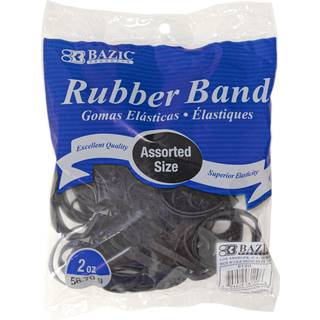 Bazic Black Color Rubber Bands 2 oz./ 56,70 g forskellige størrelser lavet i USA Elastic Bands til bankregninger Money Dollars Filmapper 1-pack