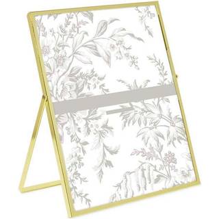 Laura Ashley 8x10 Gold Flat Metal Picture Frame (lodret) med udtr?ksstativet til bordpladsstatspace og skrivebord