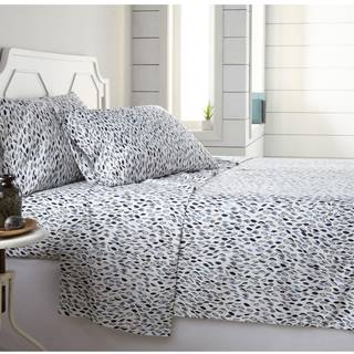 Southshore Fine Living Inc. Botanical Leaves Collection 4-Piece 14-tommer Deep Pocket Sheet Set Easy Care Krympning Gratis s?t med 1 fladt ark mo