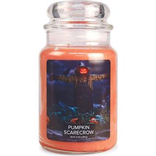 Landsby stearinlys gr?skar fugleskr?msel stor glas apoteker krukke duftende stearinlys 21,25 oz orange 21 ounce