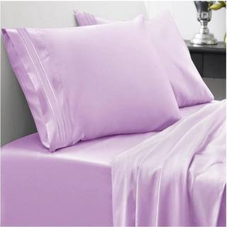 Twin Sheets - Åndbar luksusark med fuld elastik og sikre hjørne stropper indbygget - 1800 Supreme Collection Extra Soft Deep Pocket Bedding Set S