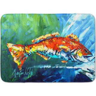 """" Caroline's Treasures bryder gennem Red Fish Machine Washable Memory Foam Mat Doormats Multicolor """"
