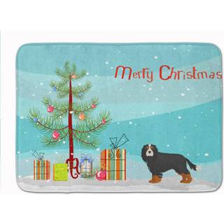 """" Caroline's Treasures Cavalier King Charles Spaniel Tricolor Christmas Tree Machine Washable Memory Foam Mat Doormats Multicolor """"