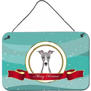 """" Caroline's Treasures Italian Greyhound Merry Christmas Wall eller Door Hanging Prints BB1546DS812 8HX12W Multicolor """"