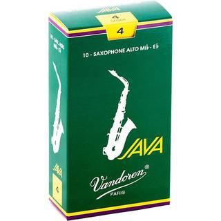 Vandoren SR264 Alto Sax Java Reeds styrke 4; Kasse med 10