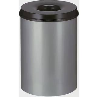 Affaldsspand til indendørs brug selvslukkende 30 liter aluminium og sort
